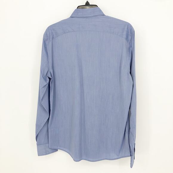 MINISTRY OF SUPPLY Men's Gemini Woven Dress Shirt Small Solid Blue NWT - Picture 5 of 9